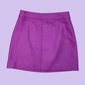 J.Crew Pink Purple Wool Mini Skirt 8